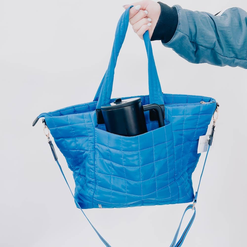 Day Dreamer Quilted Tote Bag: Orange