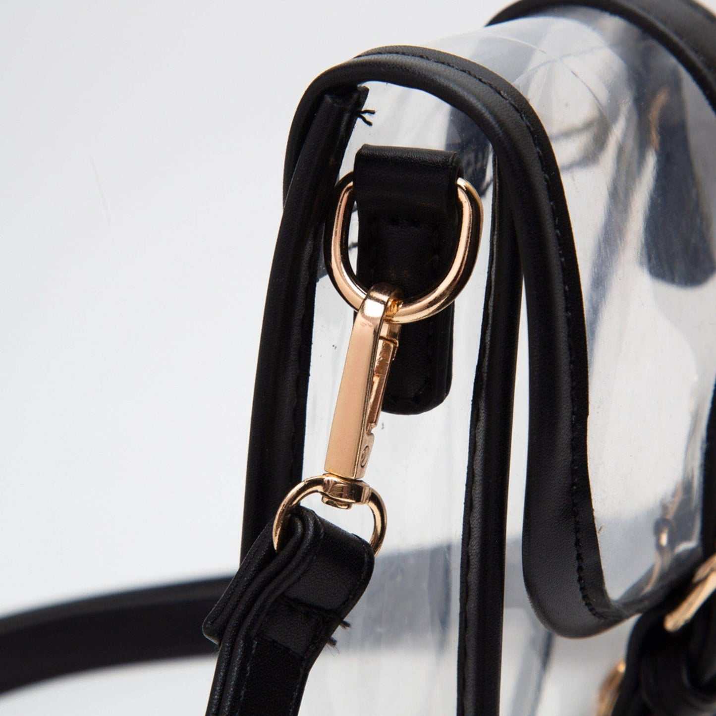 TG10608 Game Day Clear Buckle Strap Mini Crossbody Bag: White
