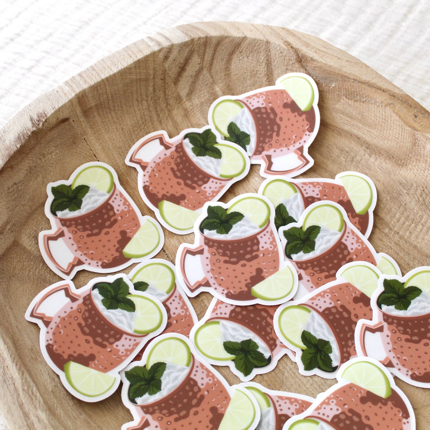 Moscow Mule Cocktail Sticker, 3x2.75in
