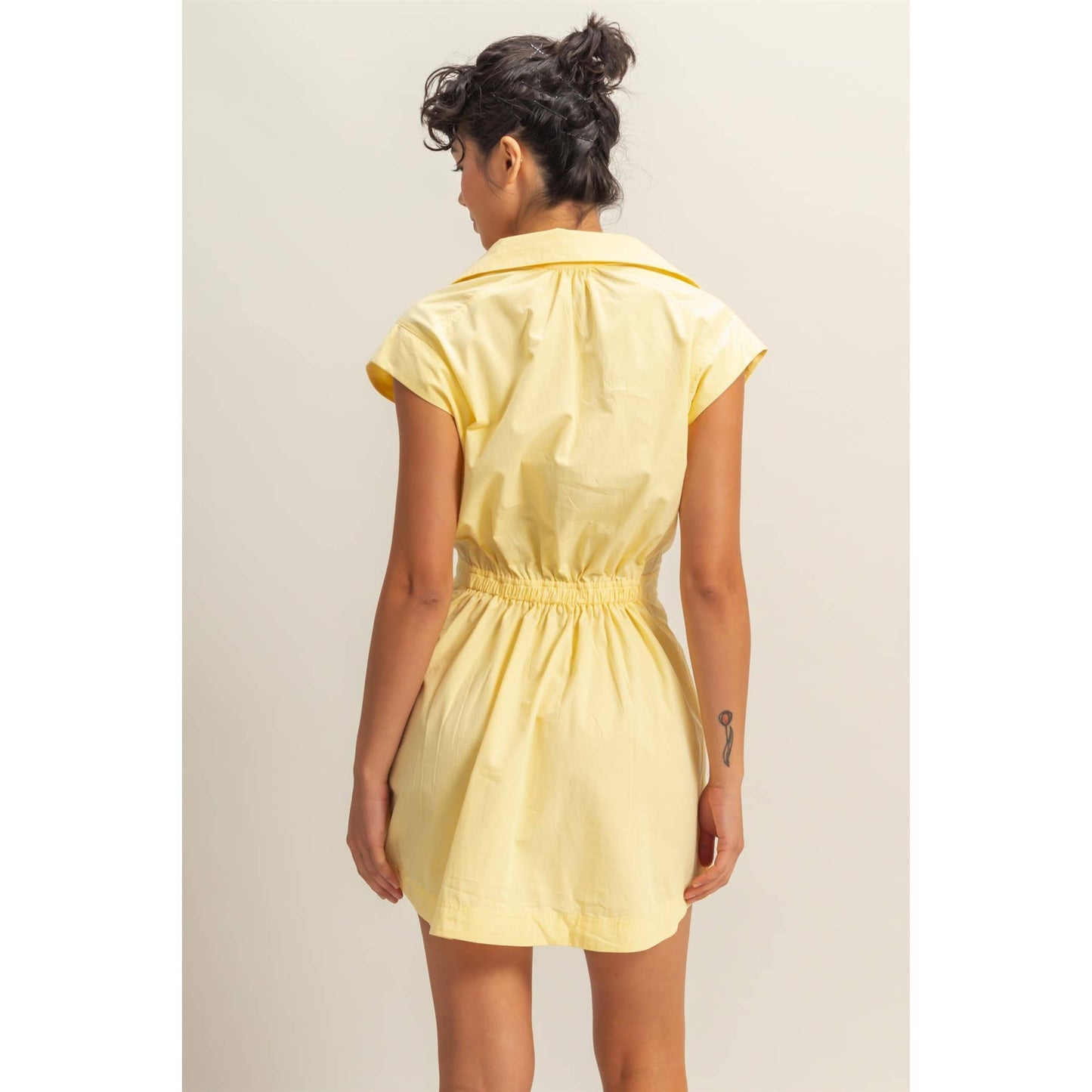 DZ25C151-Flirty Collared Mini Dress: TOMATO / S-M-L(2-2-2)