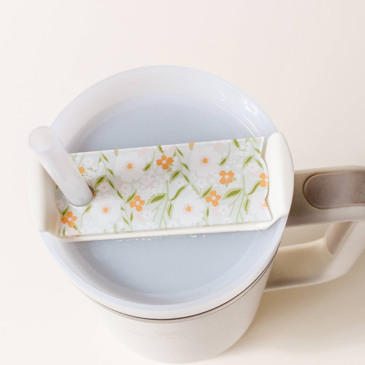 Tumbler Lid Tag-Floral Haven Sage