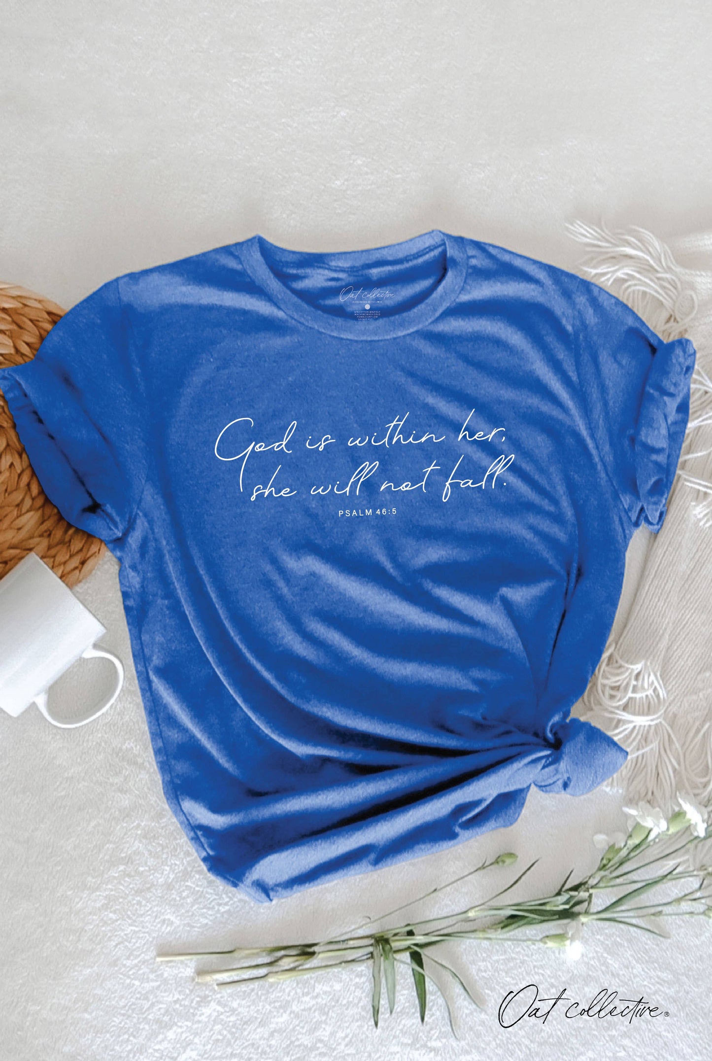 GOD IS WITHIN HER Graphic T-shirt: HEATHER MUAVE / XL
