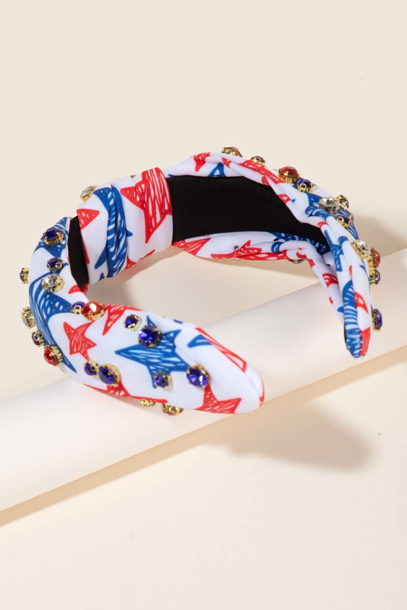 American Star Studded Headband: MULTI