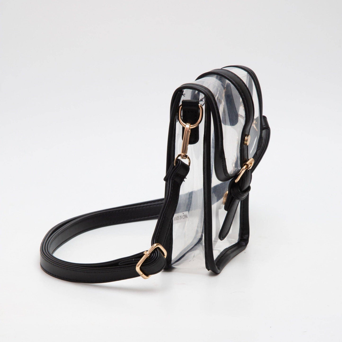 TG10608 Game Day Clear Buckle Strap Mini Crossbody Bag: White