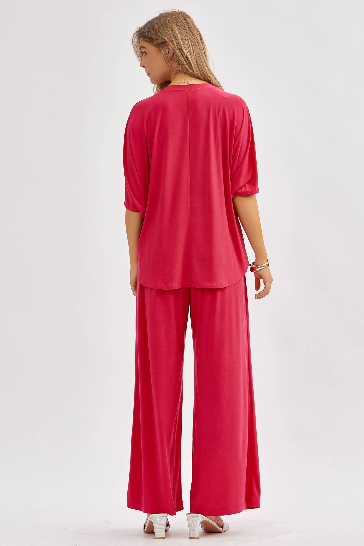 Flowy Top + Wide Leg Set TRVSET-COASTAL: Black / S