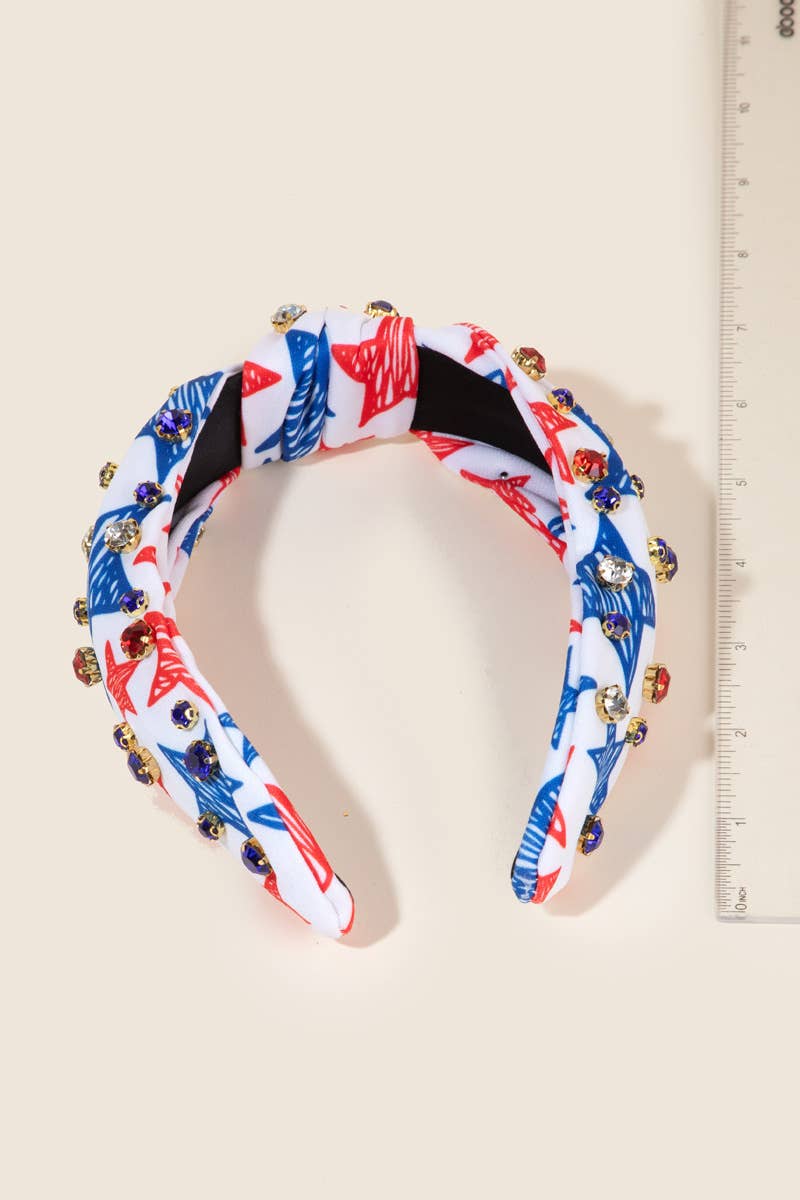 American Star Studded Headband: MULTI