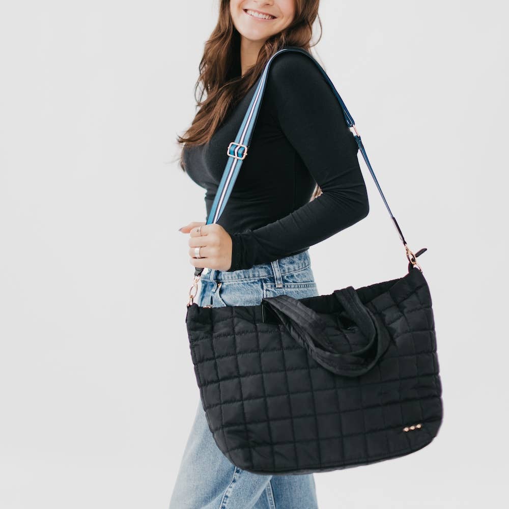 Day Dreamer Quilted Tote Bag: Orange