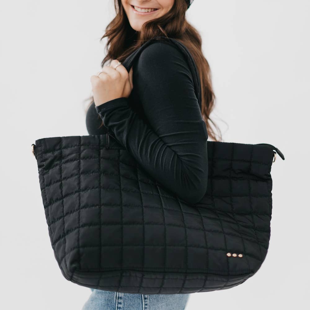Day Dreamer Quilted Tote Bag: Orange