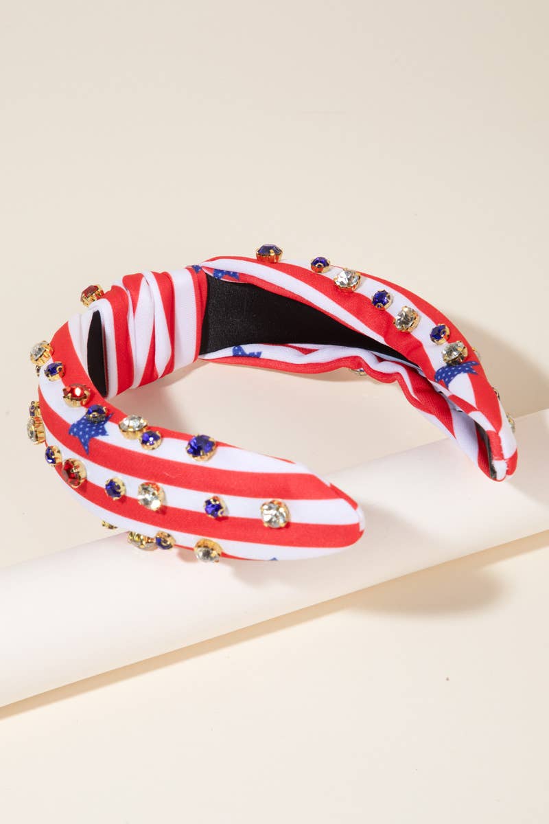 Usa Stars And Stripes Headband: MULTI