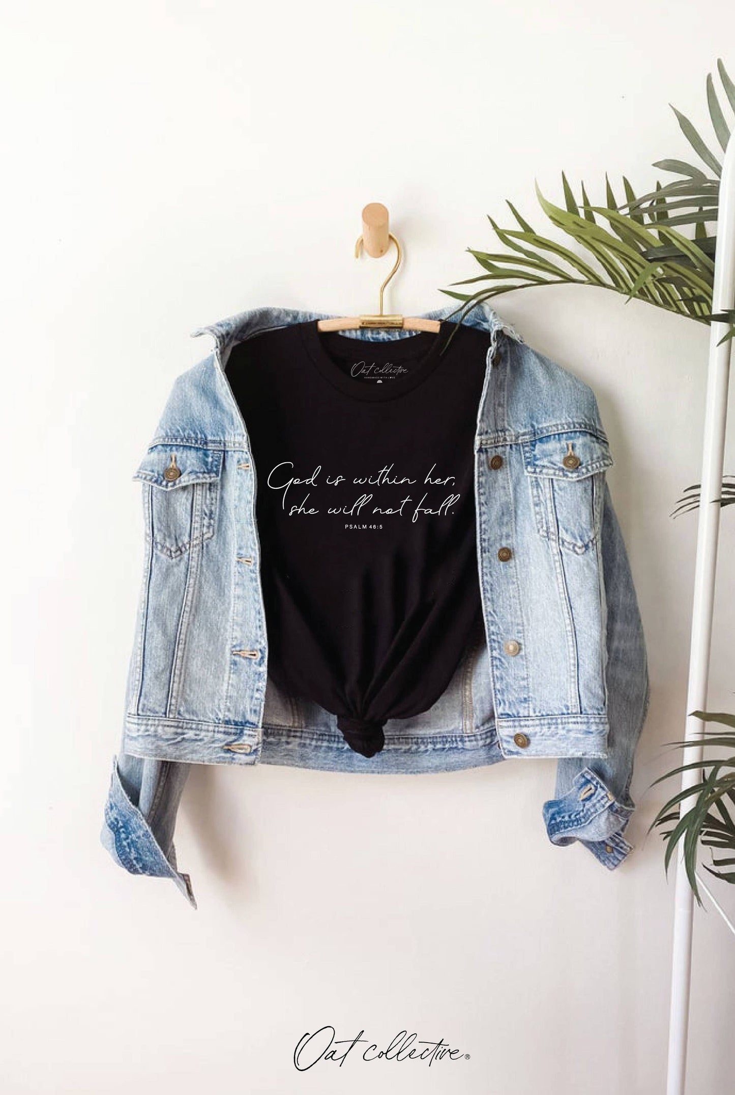 GOD IS WITHIN HER Graphic T-shirt: HEATHER MUAVE / XL
