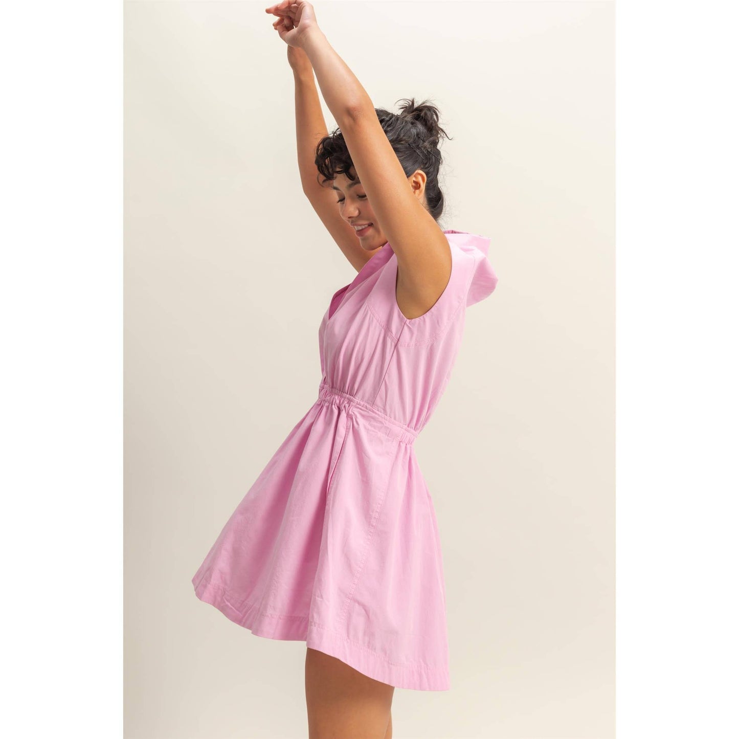 DZ25C151-Flirty Collared Mini Dress: TOMATO / S-M-L(2-2-2)