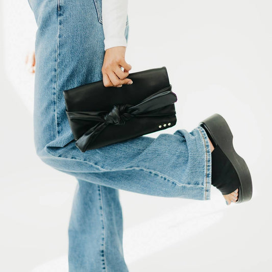 Billie Bow Clutch Crossbody Bag : Fuchsia
