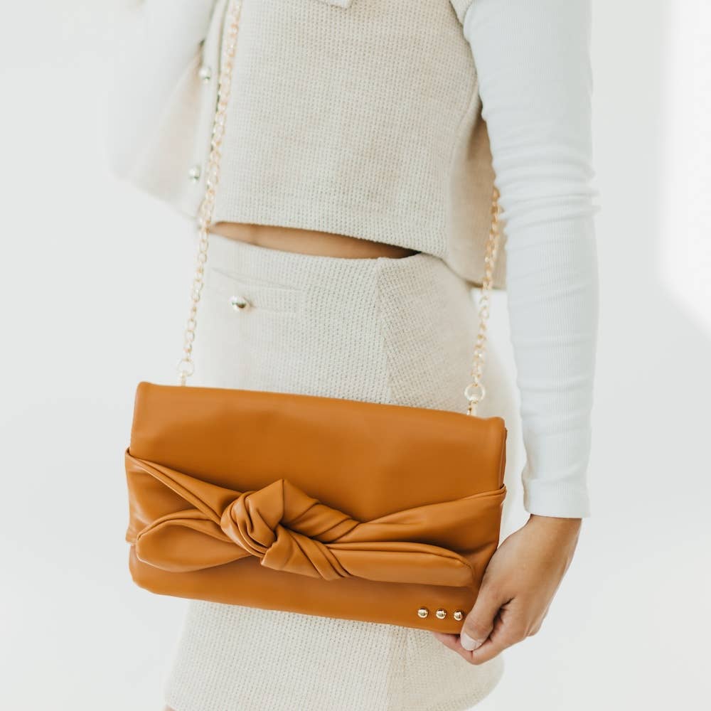 Billie Bow Clutch Crossbody Bag : Fuchsia