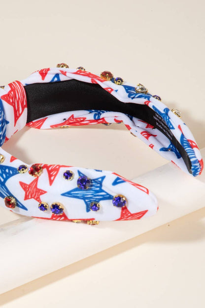 American Star Studded Headband: MULTI