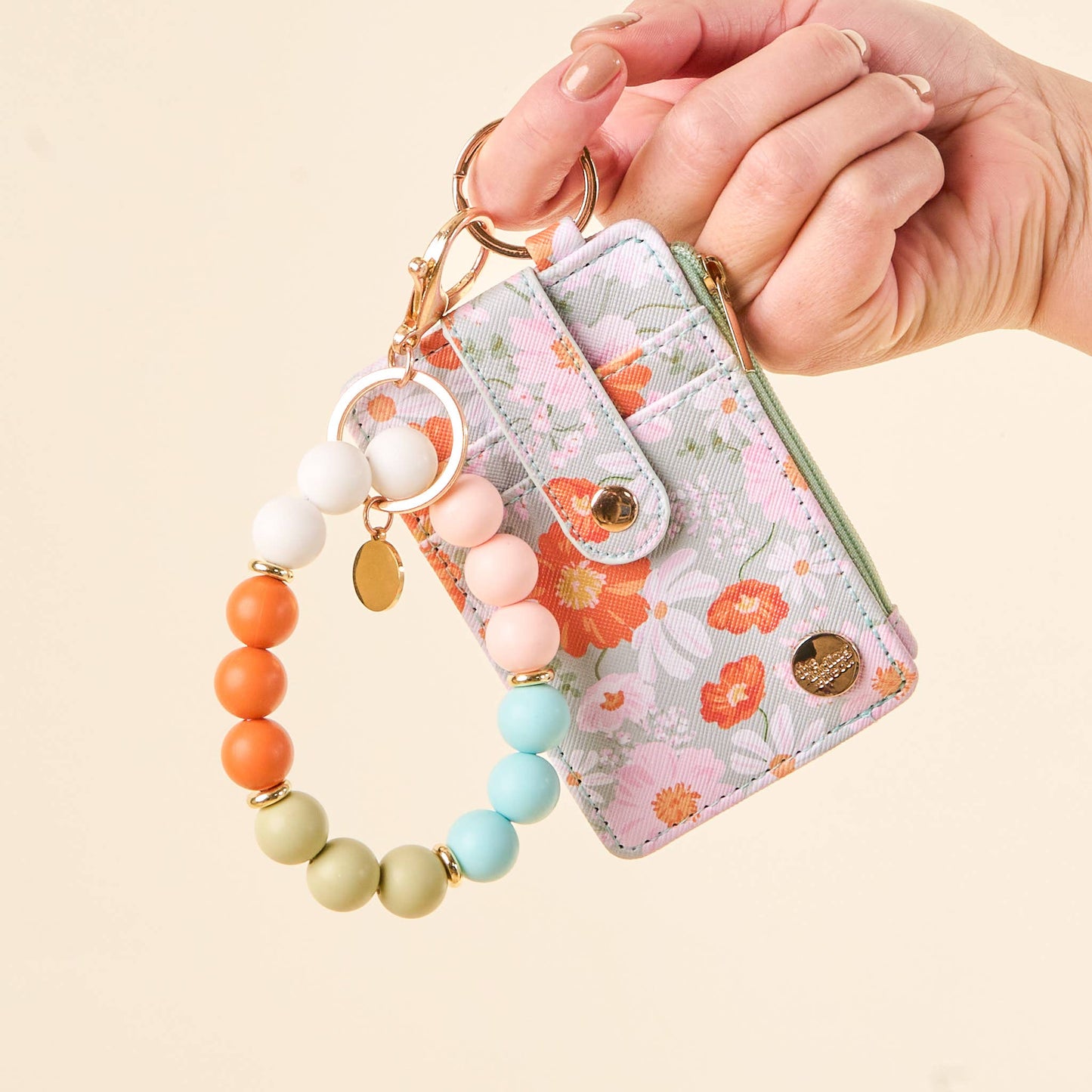 Keychain Wallet-Bouquet Beauty Sage