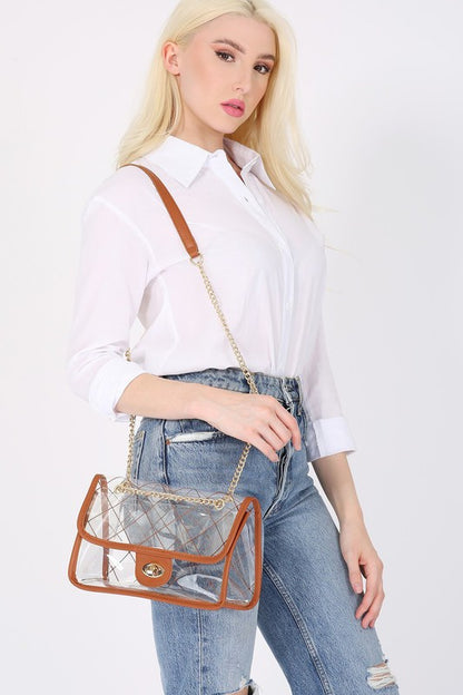 Quilted clear bag
