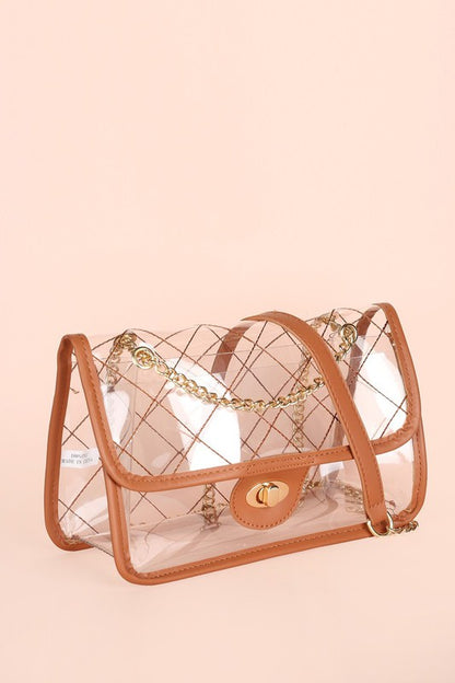Quilted clear bag