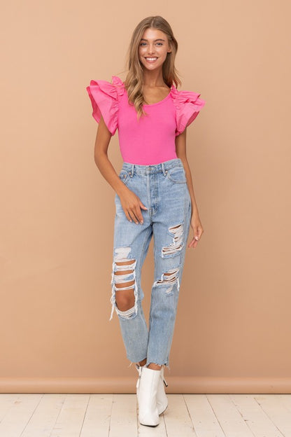 Shoulder Puff body suit