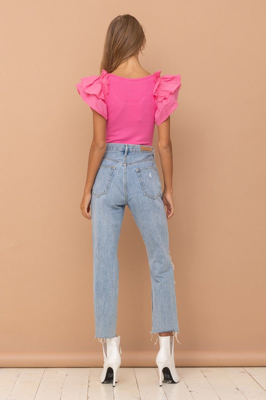 Shoulder Puff body suit
