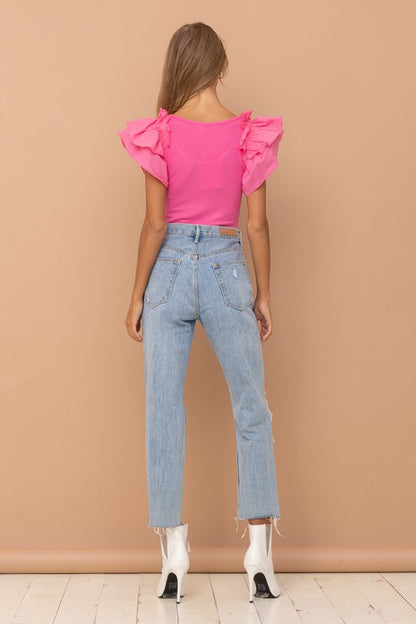Shoulder Puff body suit