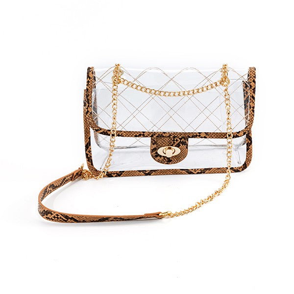 Quilted clear bag