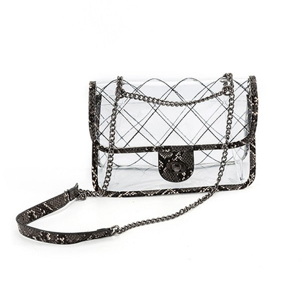 Quilted clear bag