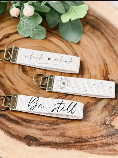 Canvas Wristlet Keychain: Always Loved