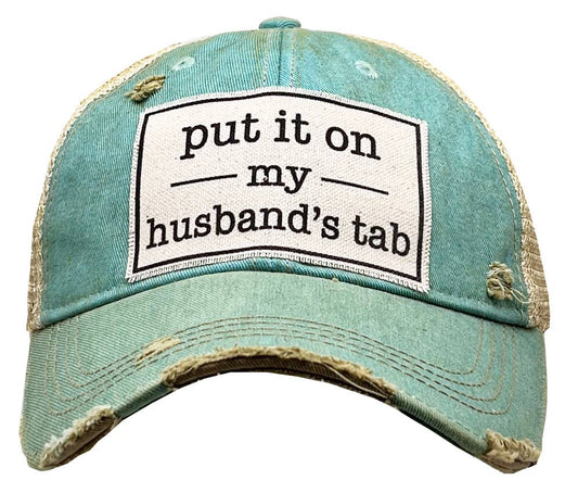 Put It On My Husband's Tab Women's Trucker Hat Baseball Cap