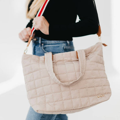 Day Dreamer Quilted Tote Bag: Orange