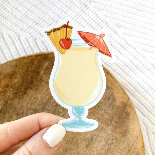 Pina Colada Sticker, 3x1.75in