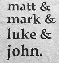 Matt, Mark, Luke & John V Neck Tee