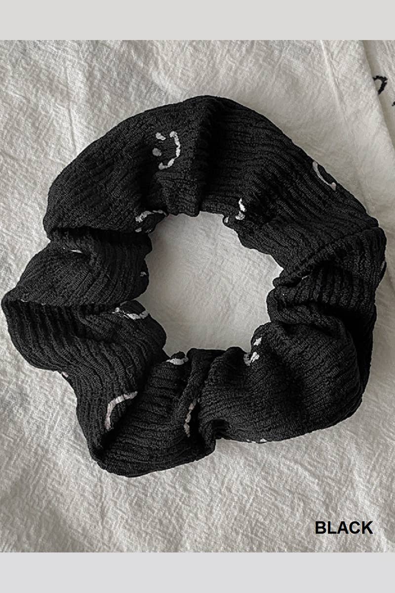..._ SI-25752 Smiley Face Hair Scrunchies, 4 Inch: BROWN-164100 / OS