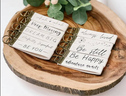 Canvas Wristlet Keychain: Always Loved