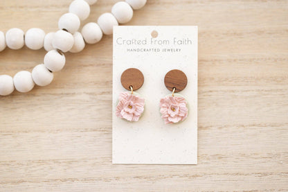 Carnation Dangles: Warm Ivory