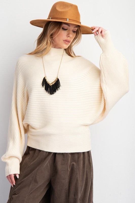 Mock neck sweater top