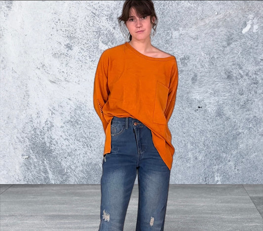 Harvest Distressed Top
