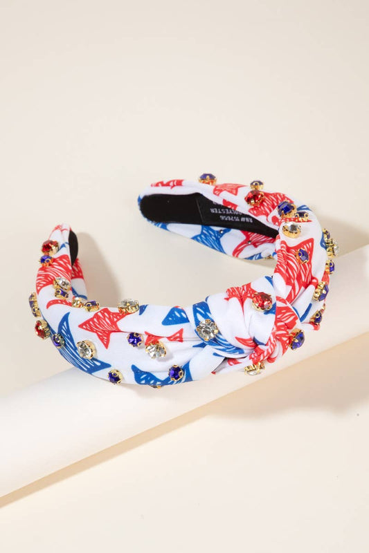 American Star Studded Headband: MULTI