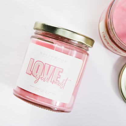Love you most | Valentine | 8-ounce Candle: 8 OZ