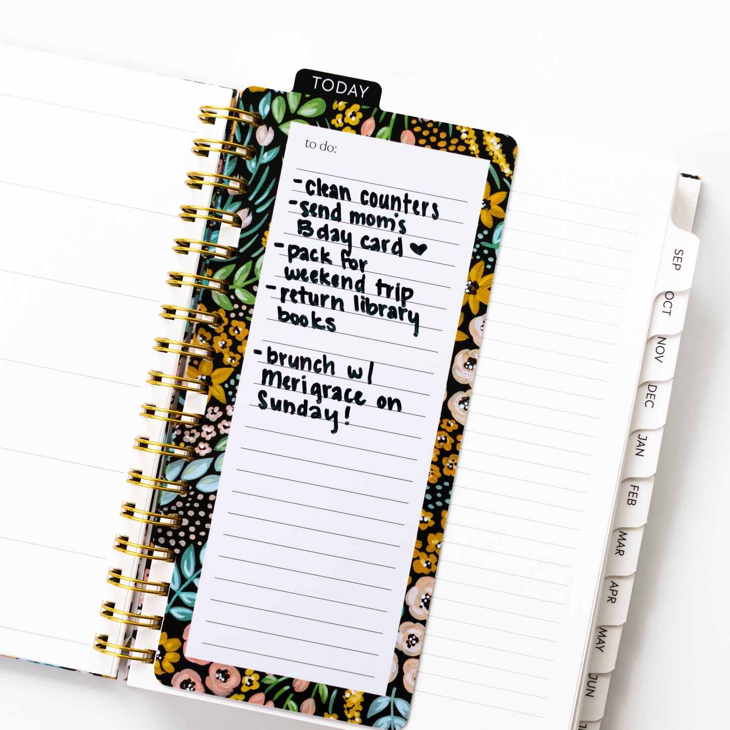 Porcelain Floral Dry Erase Planner Dashboard