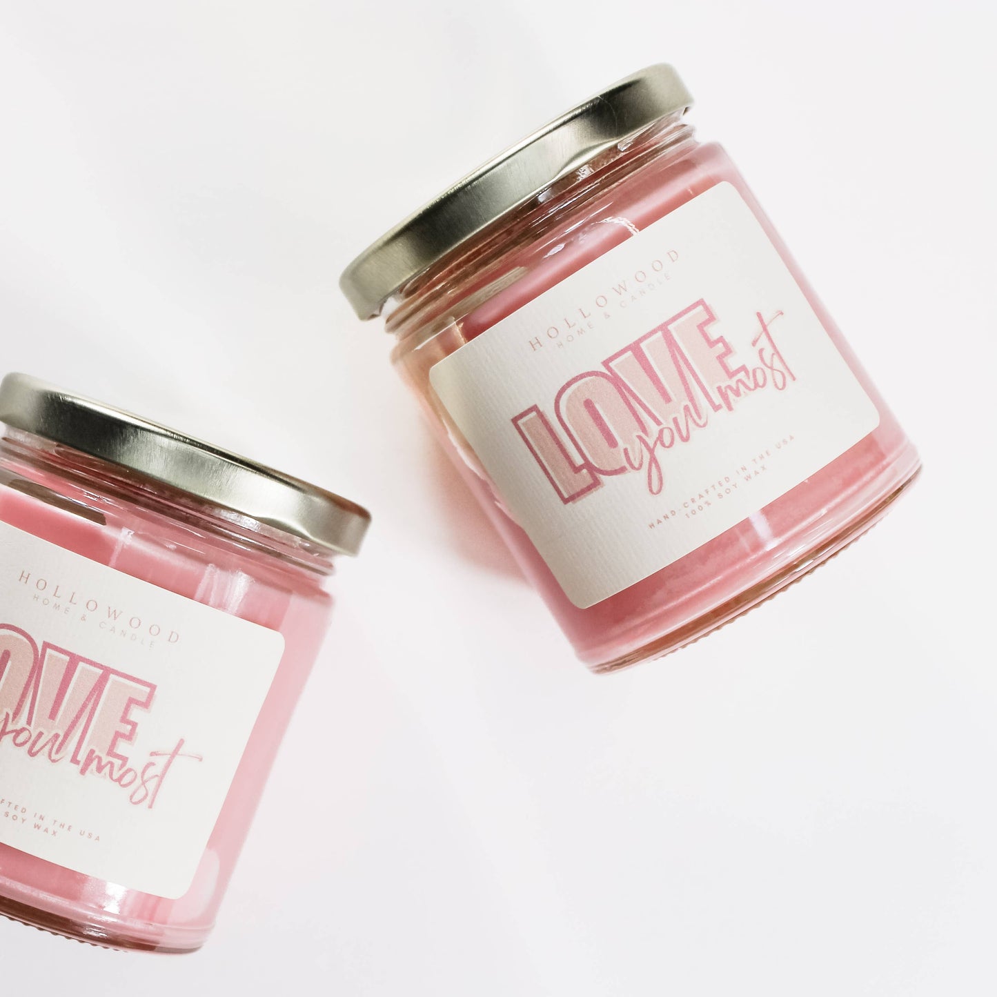 Love you most | Valentine | 8-ounce Candle: 8 OZ