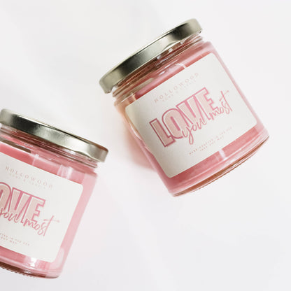 Love you most | Valentine | 8-ounce Candle: 8 OZ