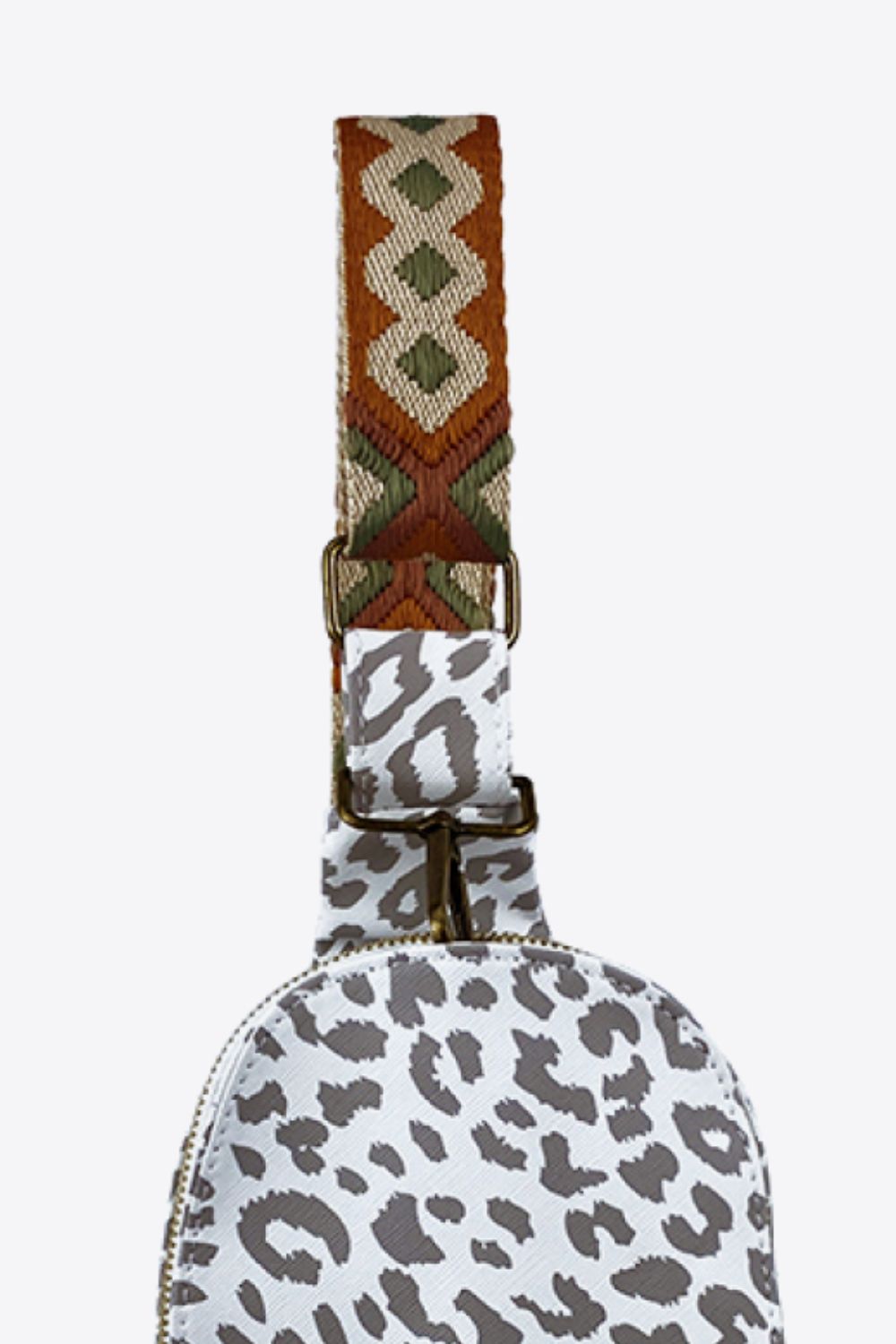 Printed Leather Sling Bag