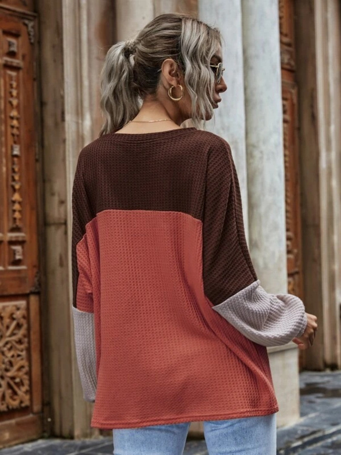 Fall Vibes Colorblock Top