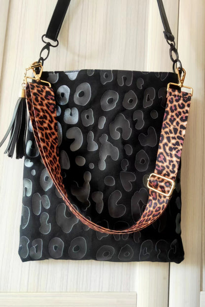Leather Shoulder Bag with Tassel