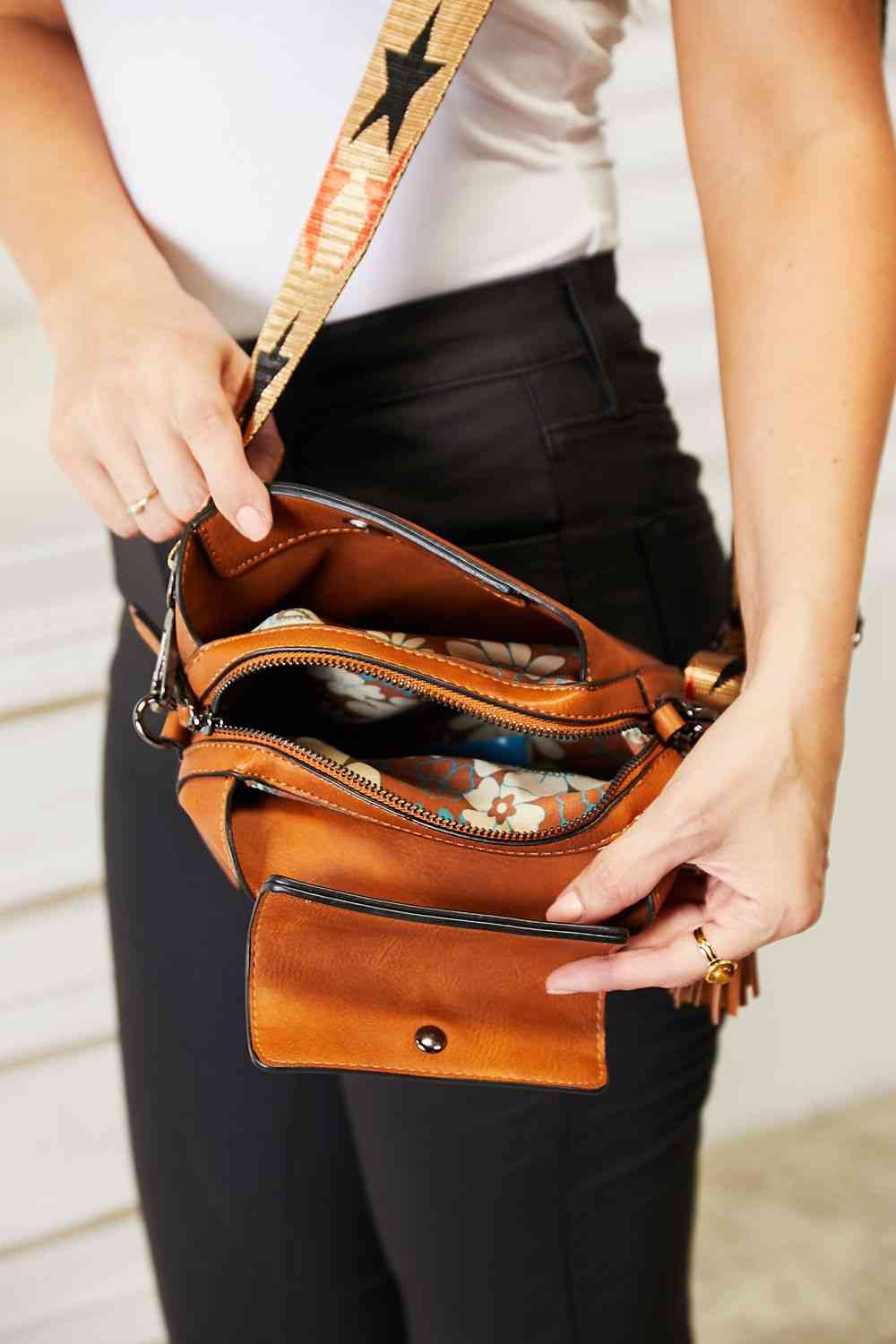 Leather Guitar Strap Crossbody Bag