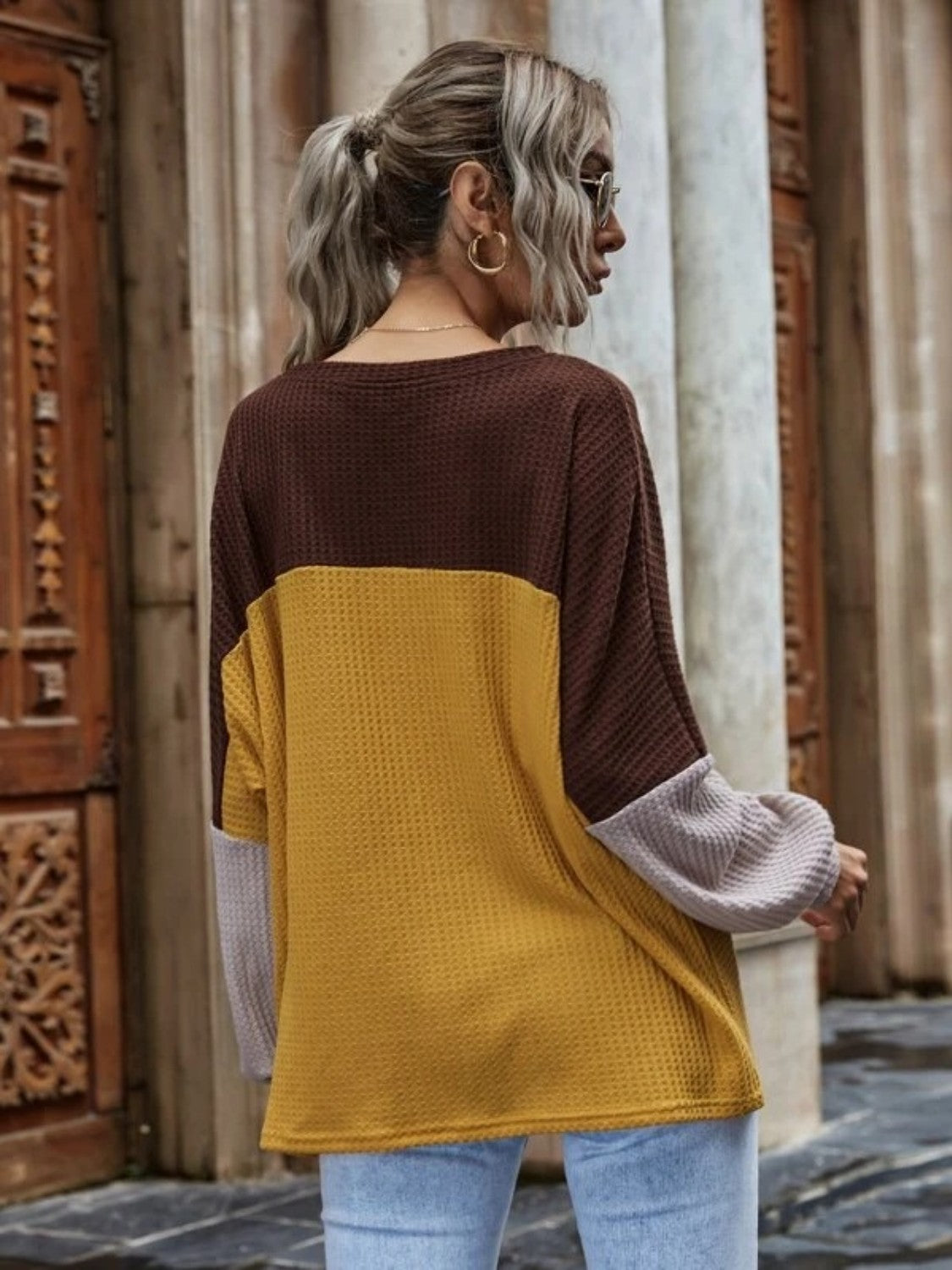 Fall Vibes Colorblock Top