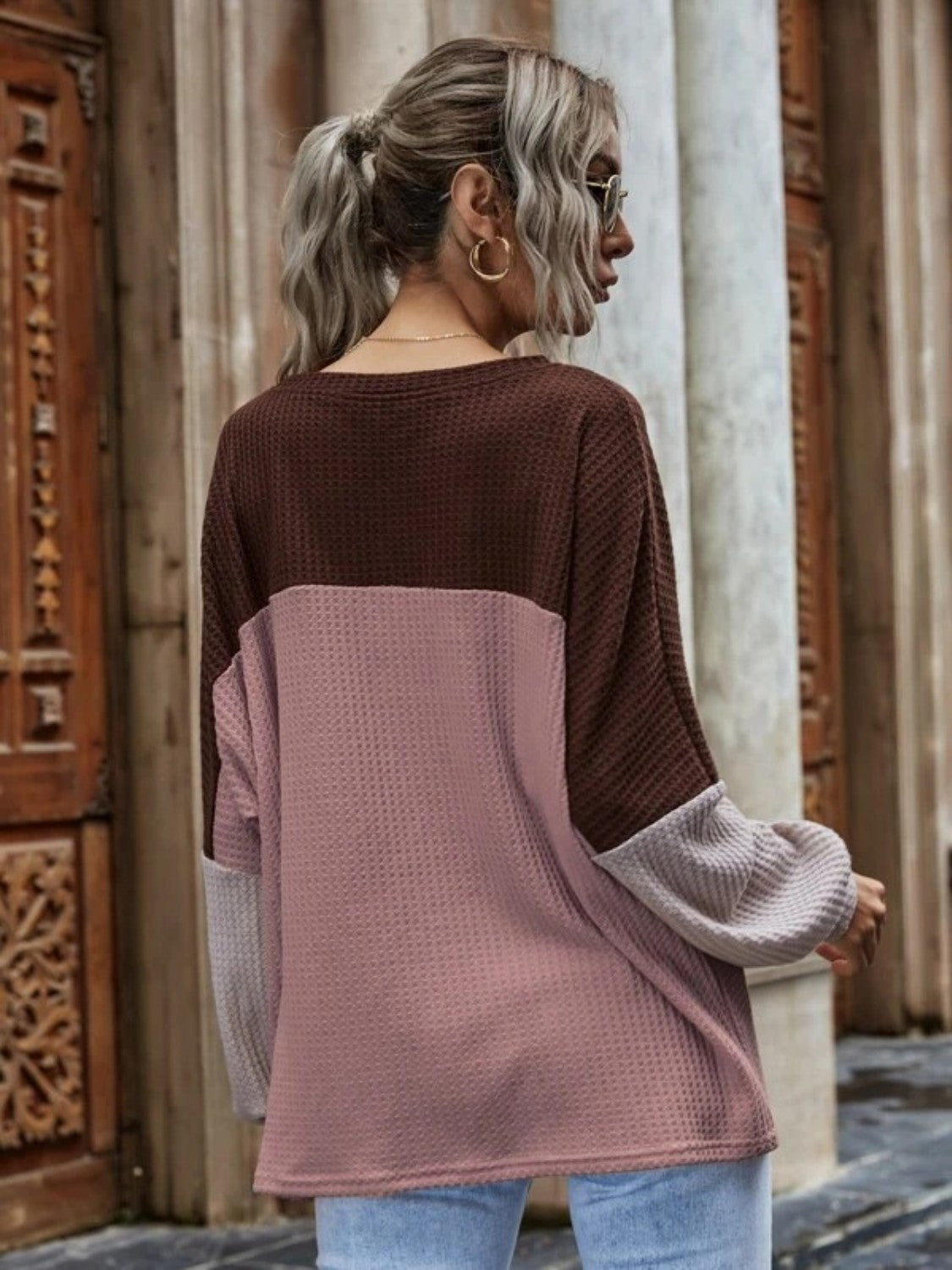 Fall Vibes Colorblock Top