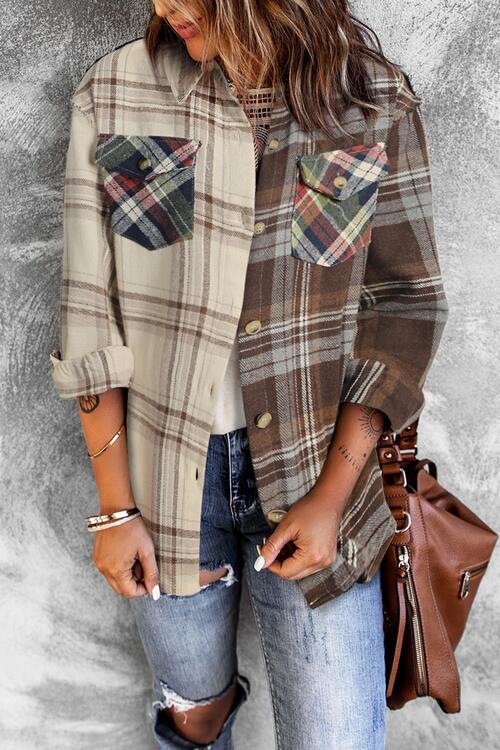 Color block flannel