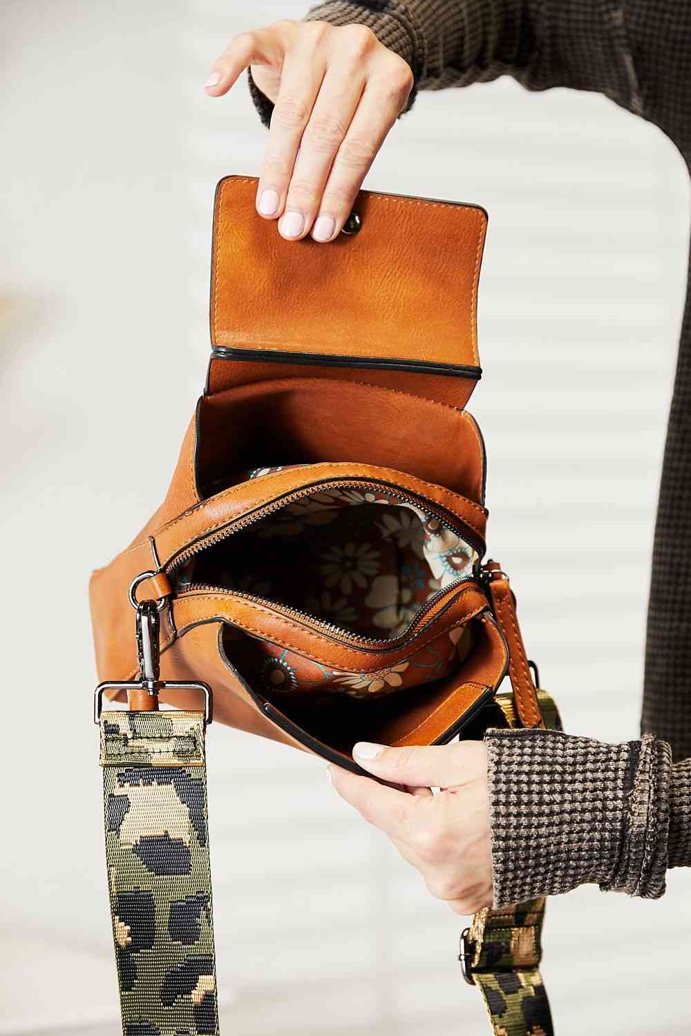 Leather Guitar Strap Crossbody Bag