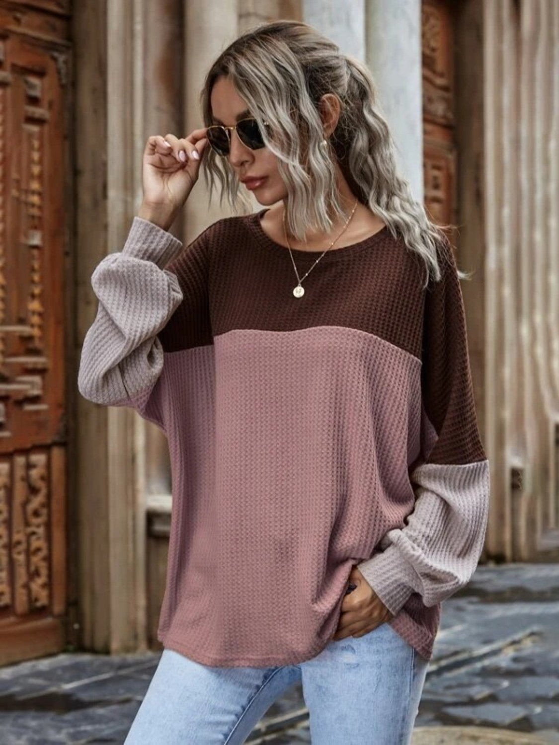 Fall Vibes Colorblock Top